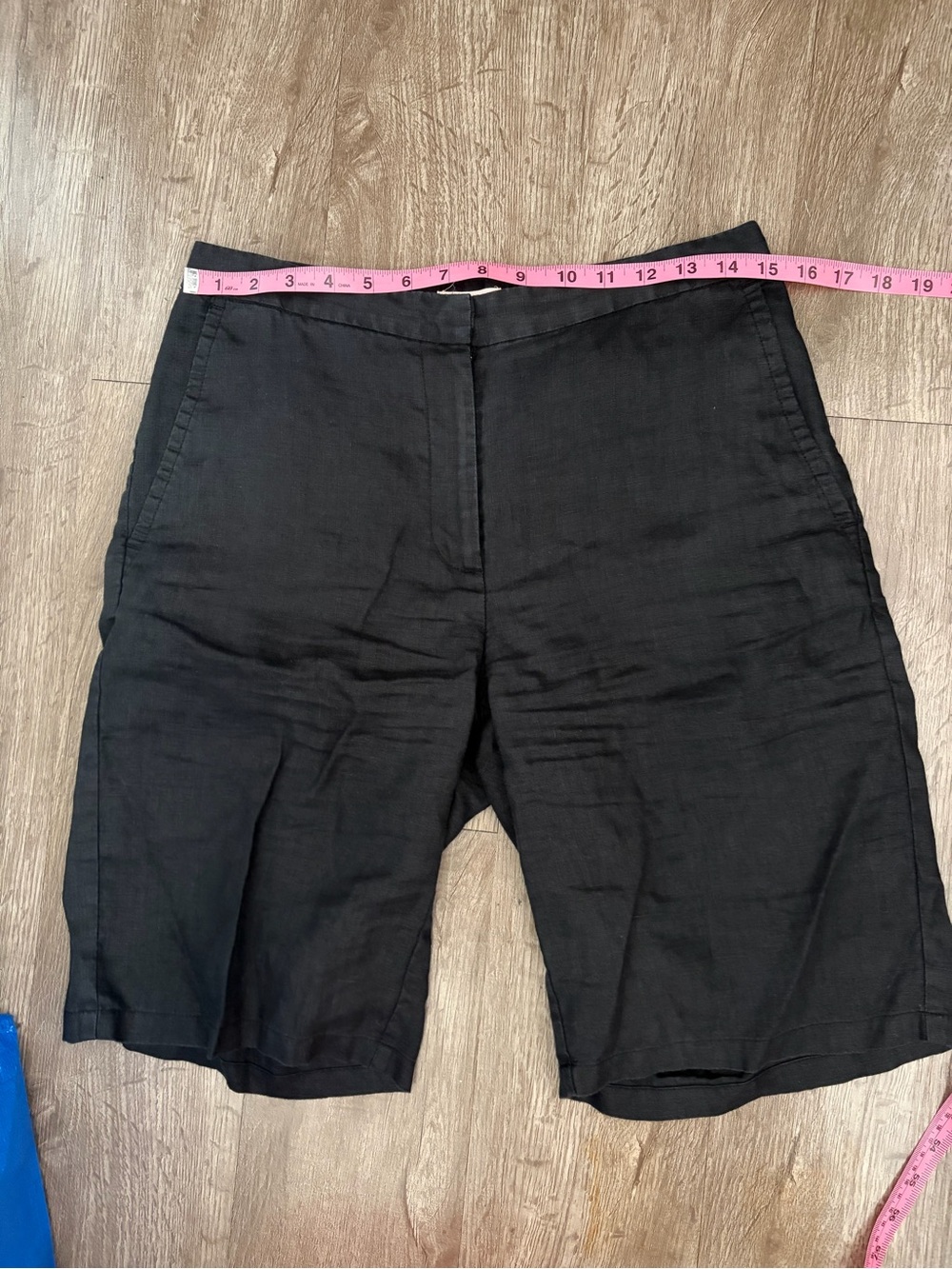 Eileen Fisher Organic Linen Bermuda Shorts Black Size 4 - Picture 8 of 8